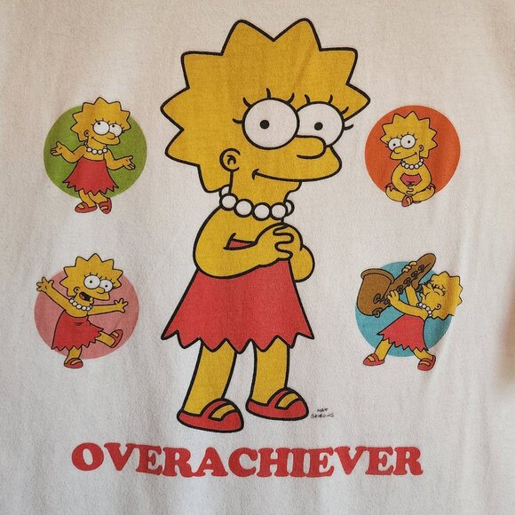 20th Century The Simpson’s Overachiever Tee-shirt Rounded Collar - Picture 3 of 6
